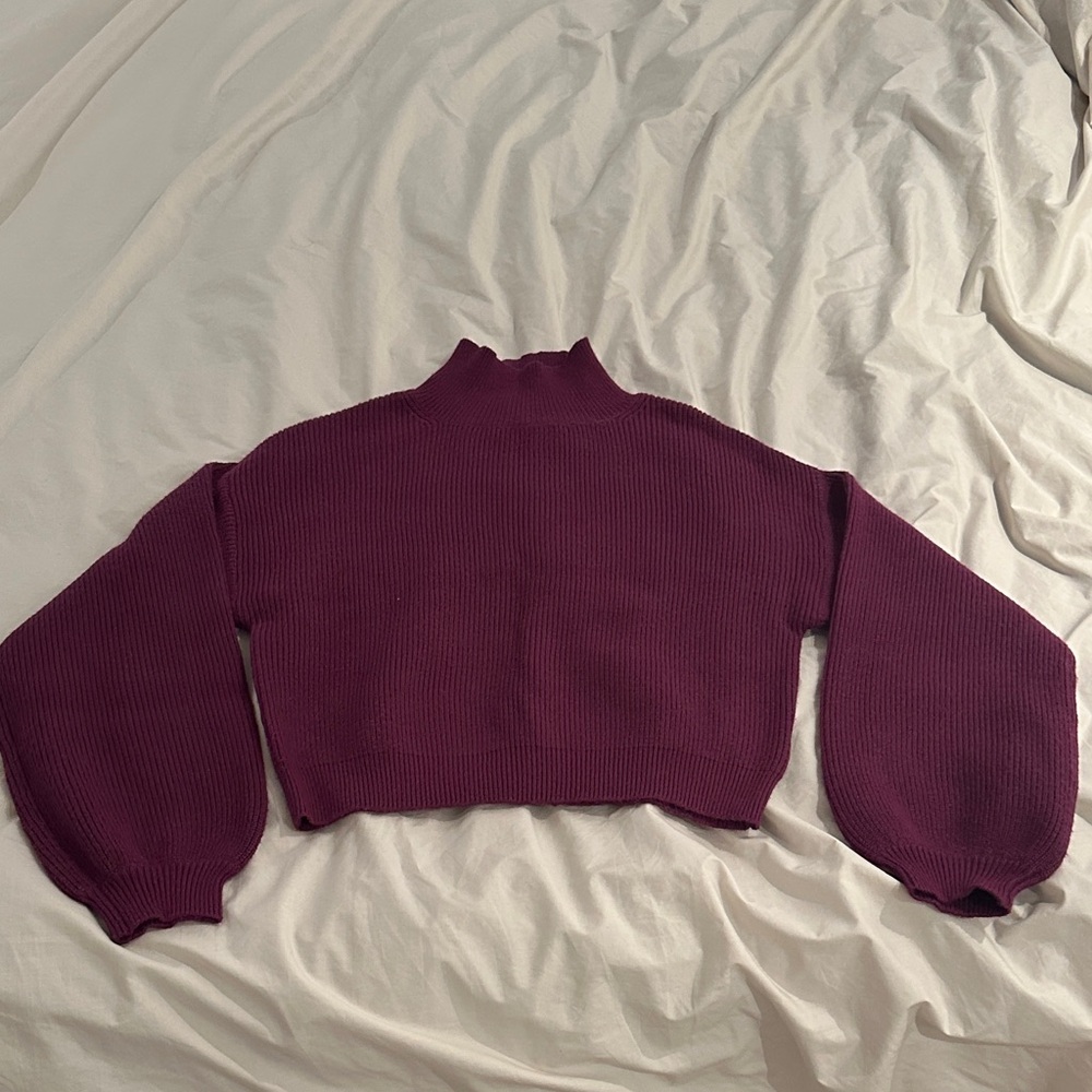 Lucy Paris Plum Cowl Neck Sweater